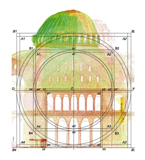 Berner Wissenschafter entschlüsseln Baumodul der Hagia Sophia: Quadrat/Kreis-Doppelmodul war Entwurfsprinzip des &quot;Achten Weltwunders&quot;