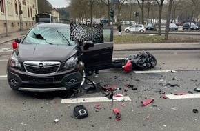 Polizeipräsidium Westpfalz: POL-PPWP: Verkehrsunfall mit schwerverletztem Motorradfahrer