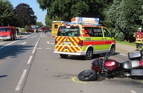 Polizeiinspektion Stade: POL-STD: Motorradfahrer bei Unfall in Düdenbüttel schwer verletzt, Kupferfallrohre in Harsefeld entwendet, Einbrecher in Gräpeler Kläranlage und Mehrzweckhalle Großenwöhrden