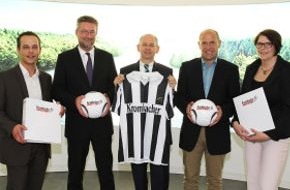 Krombacher Brauerei GmbH & Co.: Krombacher verlängert Vertrag mit dem Fußball- und Leichtathletik-Verband Westfalen vorzeitig (BILD)