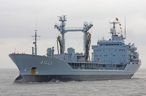 Presse- und Informationszentrum Marine: Betriebsstofftanker "Rhön" läuft zur "Standing NATO Maritime Group 1" aus