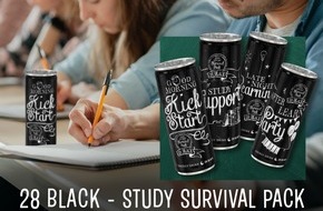28 BLACK: Energy-Kick zum Semesterstart / Nur für kurze Zeit: 28 BLACK legt "Study Survival Pack" wieder auf (FOTO)