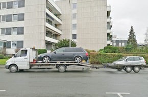 Polizei Mettmann: POL-ME: Hohe Strafe: Polizei zieht völlig überladenen Auto-Transporter aus dem Verkehr - Hilden - 2002178