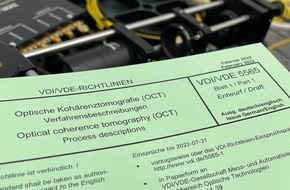 Fraunhofer-Institut für Produktionstechnologie IPT: Technisches Regelwerk vermittelt Wissen und fördert Vertrauen in Optische Kohärenztomographie