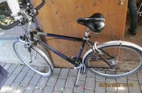Polizeiinspektion Hameln-Pyrmont/Holzminden: POL-HOL: Wieder mal Fahrradbesitzer gesucht:
Wer vermisst sein Fahrrad?
- Zweirad stammt aus einem Diebstahl im Raum Eschershausen - Dielmissen -