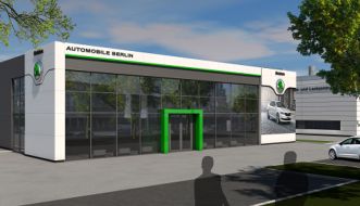 Skoda Auto Deutschland GmbH: Baubeginn für erstes Berliner SKODA Autohaus im neuen Corporate Design (BILD)
