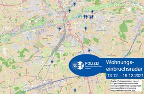 Polizeipräsidium Hamm: POL-HAM: Wohnungseinbruchsradar Hamm für die Woche vom 13. Dezember bis 19. Dezember 2021