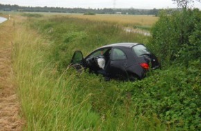 Polizei Düren: POL-DN: Alleinunfälle bei Regen: Vorsicht auf nassen Fahrbahnen