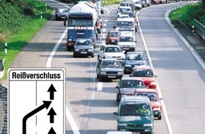 Deutscher Verkehrssicherheitsrat e.V.: Richtig einfädeln vermeidet Staus