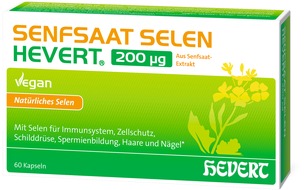 Hevert-Arzneimittel GmbH & Co. KG: Neu: Senfsaat Selen Hevert 200 µg - mit rein pflanzlichem Selen