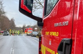 Feuerwehr Detmold: FW-DT: Zwei Einsätze für die Feuerwehr Detmold: Verkehrsunfall und lange Ölspur