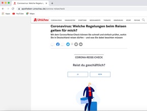 Coronakonform von A nach B: Apotheken Umschau startet Corona-Reise-Check für die Geschäftsreiseplanung