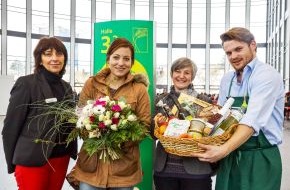 Messe Berlin GmbH: Grüne Woche 2014: Ökologiestudentin aus Potsdam ist die 200.000. Besucherin