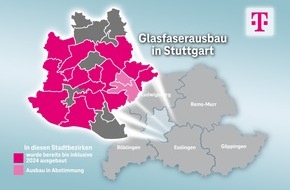 Deutsche Telekom AG: Glasfaserausbau für die Landeshauptstadt Stuttgart: Die Telekom hat geliefert