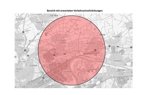 Polizeipräsidium Frankfurt am Main: POL-F: 230116 - 0077 Frankfurt: Polizei informiert über Verkehrsbeeinträchtigungen und ermöglicht Buslinienverkehr trotz Sperrung