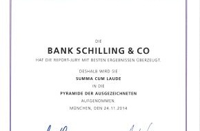 Bank Schilling & Co AG: Elite Report 2015: Bank Schilling Top-Vermögensverwalter