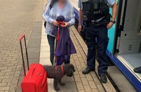 Bundespolizeiinspektion Flensburg: BPOL-FL: Bredstedt - Pudel und Koffer allein im Zug - Bundespolizei hilft