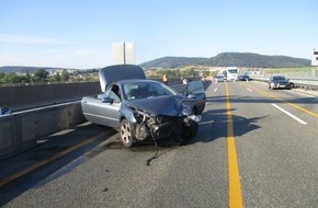 Autobahnpolizeiinspektion: API-TH: Unfall mit mehreren Fahrzeugen und drei Verletzen vor dem Lobdeburgtunnel, weitere Unfälle im Rückstau