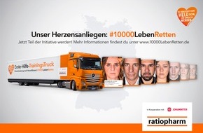 ratiopharm GmbH: Du brauchst kein Held sein, um einer zu werden / ratiopharm und die Johanniter starten gemeinsam durch, um 10.000 Leben zu retten