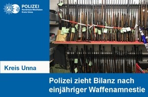 Kreispolizeibehörde Unna: POL-UN: Kreis Unna - Polizei zieht Bilanz nach einjähriger Waffenamnestie
- 362 illegale Waffen im Rahmen der Waffenamnestie abgegeben -
