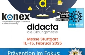 Landeskriminalamt Baden-Württemberg: LKA-BW: Prävention fest im Blick: Das Landeskriminalamt Baden-Württemberg auf der Didacta 2025 - Besuchen Sie uns