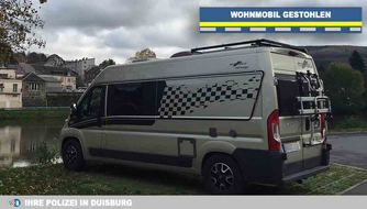 Polizei Duisburg: POL-DU: Buchholz: Unbekannte stehlen Wohnmobil