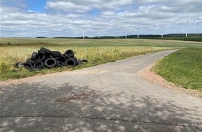 Polizeidirektion Trier: POL-PDTR: Illegale Altreifenentsorgung Gemarkung Reinsfeld