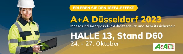 IGEFA SE & Co. KG: Im Einsatz für eine sichere Arbeitswelt: die igefa auf der A+A 2023 in Düsseldorf