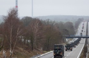 Territoriales Führungskommando der Bundeswehr: Konvois deutscher Streitkräfte auf Straßen von Nordrhein-Westfalen und Niedersachen erwartet