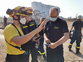 Suche nach Vermissten in Beirut abgeschlossen - @fire unterstützt mit Bauingenieur