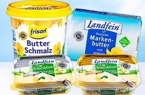 NORMA: NORMA senkt die Preise für Butter im September um bis zu neun Prozent / Verschiedene Butterprodukte und Butterschmalz in den Regalen des Lebensmittel-Discounters reduziert
