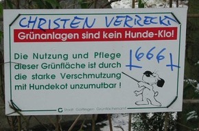 Polizeidirektion Göttingen: POL-GOE: (242/04) Grabsteine, Schilder und Hauswände beschmiert - Kein politischer Hintergrund