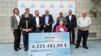 NDR Norddeutscher Rundfunk: Erfolgreiche NDR Benefizaktion "Hand in Hand für Norddeutschland": Rund 4,2 Millionen Euro für Menschen mit Behinderung zusammengekommen