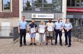 Bundespolizeidirektion Sankt Augustin: BPOL NRW: Bundespolizei Münster bedankt sich bei Ersthelfern