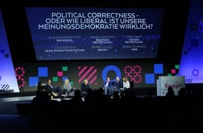 Medien.Bayern GmbH: Medientage München - Journalism Summit: 
Political Correctness - oder wie liberal ist unsere Meinungsdemokratie wirklich? /
Die Freiheit der Narren? - Verwaist unsere demokratische Kultur?