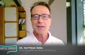 Ernährungsmediziner Dr. Matthias Riedl Gast im neuen Video-Podcast Habitat Mensch bei health tv