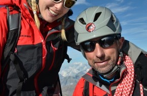 Mammut Sports Group AG: Geschafft! Ex-Miss CH Linda Fäh auf dem Matterhorn / «Es ist der grösste Moment meines Lebens!», so Fäh nach der zehnstündigen Tour im Rahmen des Biggest Peak Project zum 150-Jahr-Jubiläum von Mammut
