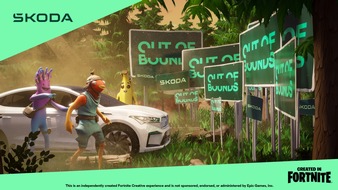 Skoda Auto Deutschland GmbH: Škoda betritt neues Terrain und präsentiert die Fortnite-Map ,Out of Bounds Odyssey‘