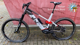 Polizeipräsidium Schwaben Nord: POL Schwaben Nord: E-Bike-Eigentümer gesucht