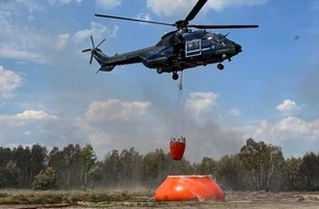 Bundespolizeipräsidium (Potsdam): BPOLP Potsdam: Bundespolizei unterstützt weiterhin bei der Bekämpfung eines Wald- und Vegetationsbrandes in Jüterbog