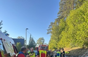 Kreisfeuerwehrverband Calw e.V.: KFV-CW: Bodenfeuer mit beginnendem Waldbrand in Hanglage
