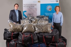 Polizeipräsidium Mittelfranken: POL-MFR: (895) Gemeinsame Pressemitteilung der Staatsanwaltschaft Nürnberg-Fürth und des Polizeipräsidiums Mittelfranken - Über 150 Kilogramm Rauschgift sichergestellt - Vier Tatverdächtige in Haft