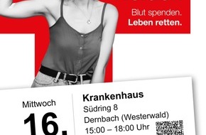 Alexianer-Verbund: PRESSEMITTEILUNG: Blut spenden und Leben retten: Blutspendetermin im Herz-Jesu-Krankenhaus Dernbach