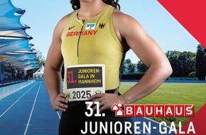 Bauhaus AG: 31. BAUHAUS Junioren-Gala in Mannheim:  BAUHAUS unterstützt Talente auf dem Weg zur U20-EM
