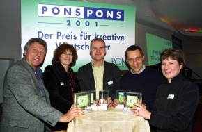 PONS GmbH: K-Frage - Teuro - Karasex: Medienpreis "PONS PONS 2001" für neun
kreative Wortschöpfer