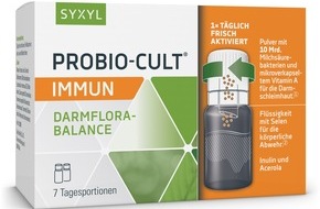 Syxyl GmbH & Co. KG: Der Darm bildet das Zentrum des Immunsystems / ProBio-Cult® Immun zur Aufrechterhaltung der Immunabwehr