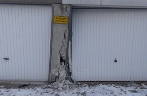 Polizei Bonn: POL-BN: Bonn-Zentrum: Hochmotorisierter SUV fährt gegen Garage - Verkehrskommissariat ermittelt wegen Verkehrsunfallflucht