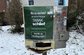 Polizei Coesfeld: POL-COE: Senden, Siebenst&uuml;cken/Versuchte Sprengung von Zigarettenautomat