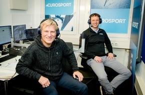 EUROSPORT: Werner Schuster als Skisprung-Experte im Eurosport-Olympia-Team gemeinsam mit Martin Schmitt und Gerhard Leinauer