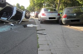 Polizeidirektion Worms: POL-PDWO: alleinbeteiligter Verkehrsunfall am Krankenhaus mit einer schwerverletzten Person und hohem Sachschaden